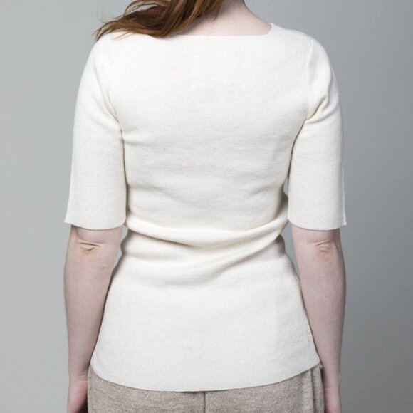 Lauren Manoogian Rib Tee in Raw White Size Medium NWT - Picture 2 of 5